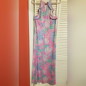 Lilly Pulitzer Pink and Blue Floral Fabric